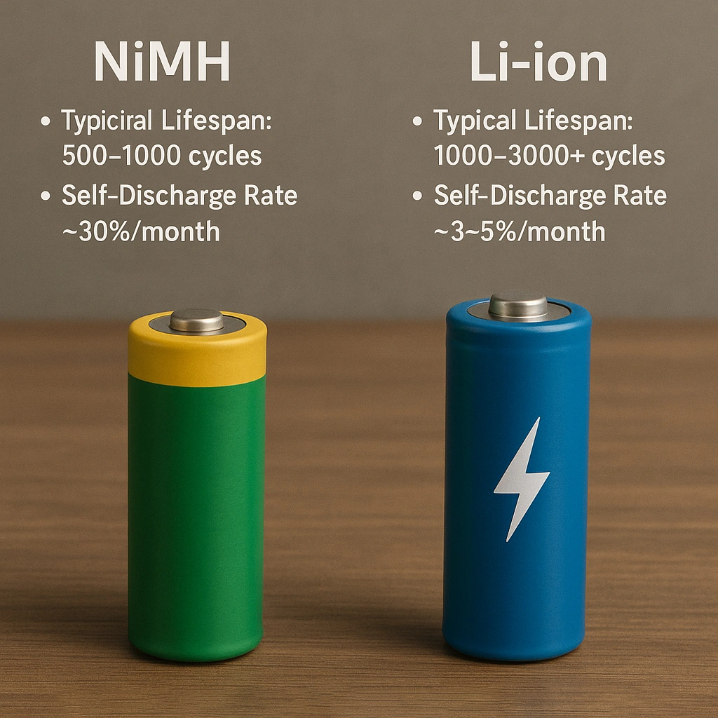 NiMH Battery vs Lithium-ion